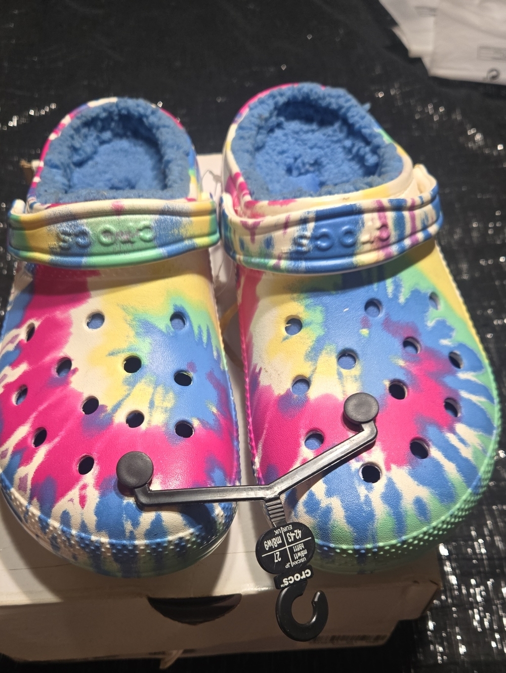 Crocs Adults Tie-Dye Lined Clogs - Multicolor... Brand New! No Box!